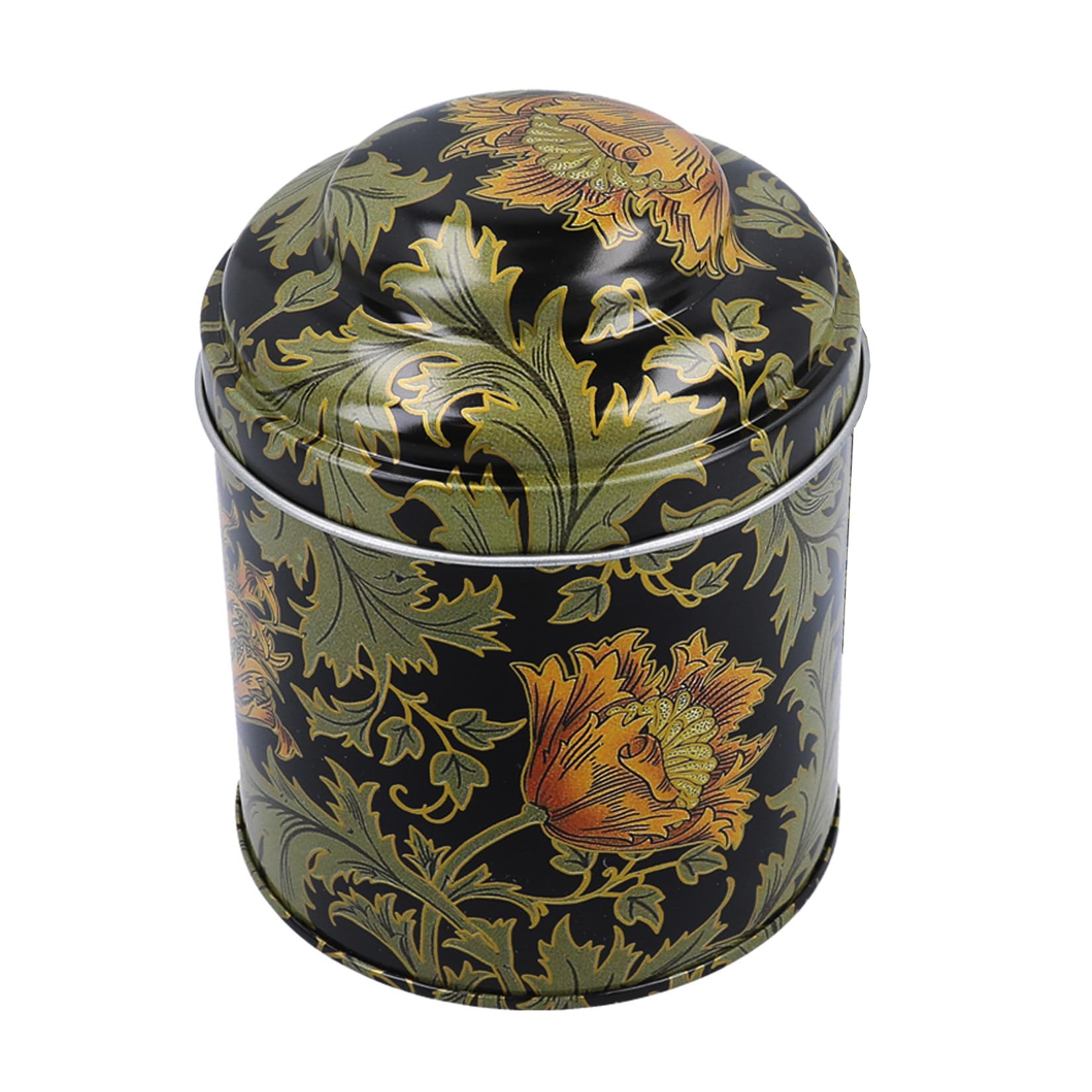 Carmani - Wallpaper by William Morris printed Small Metal Tin Tea Coffee Sugar Canister Storage Box with Lids