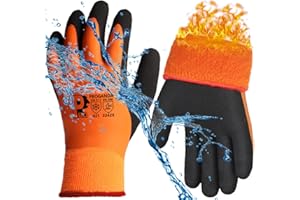 PROGANDA Waterproof Thermal Winter Work Gloves Fleece Liner Insulated Warm for Gardening Car Washing Fishing Outdoor