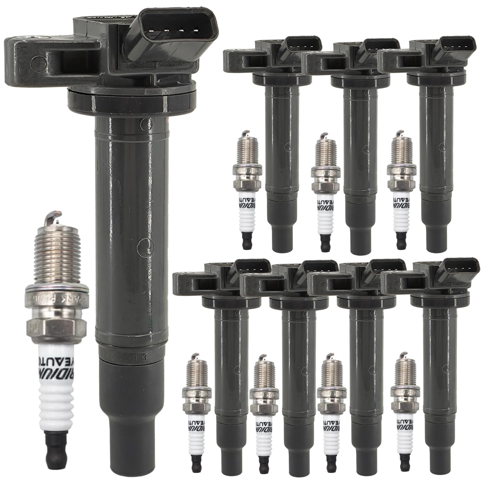 Photo 1 of UF230 Ignition Coil Pack 9091902230 and Iridium Spark Plugs Set Of 8 Fit For Toyota Tundra 2000-2009,Sequoia 2001-2009,4Runner 2003-2008,Land Cruiser 1998-2007&Lexus 1998-2009 4.3L 4.7L 5.7L V8