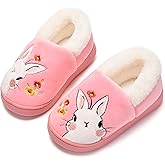 Ainikas Toddler Boys Girls Slippers Fluffy Little Kids House Slippers Warm Fur Cute Animal Home Slipper