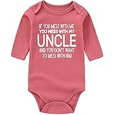 BESDEAR i love my uncle baby clothes newborn Outfits uncles announcement Girl Boy Funny Bodysuits