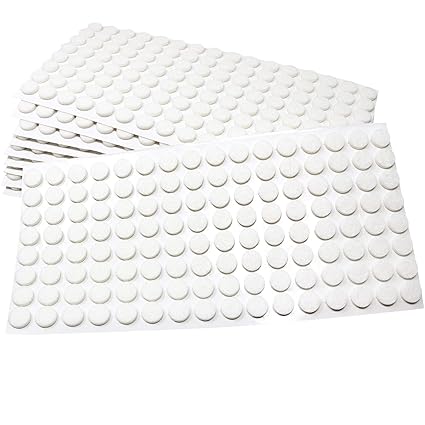 Laminate Vinyl Flooring 20mm Round Felt White Pads Self Adhesive