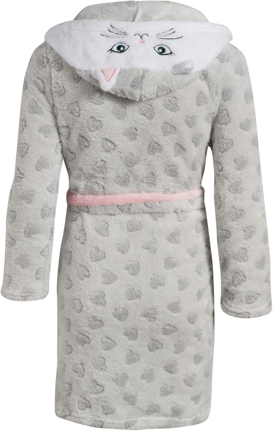 Rene Rofe Girls’ Soft Fleece Lined Robe with Animal Hood: Clothing