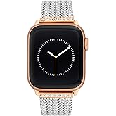 Anne Klein Mesh Fashion Band for Apple Watch, Secure, Adjustable, Apple Watch Replacement Band, Fits Most Wrists