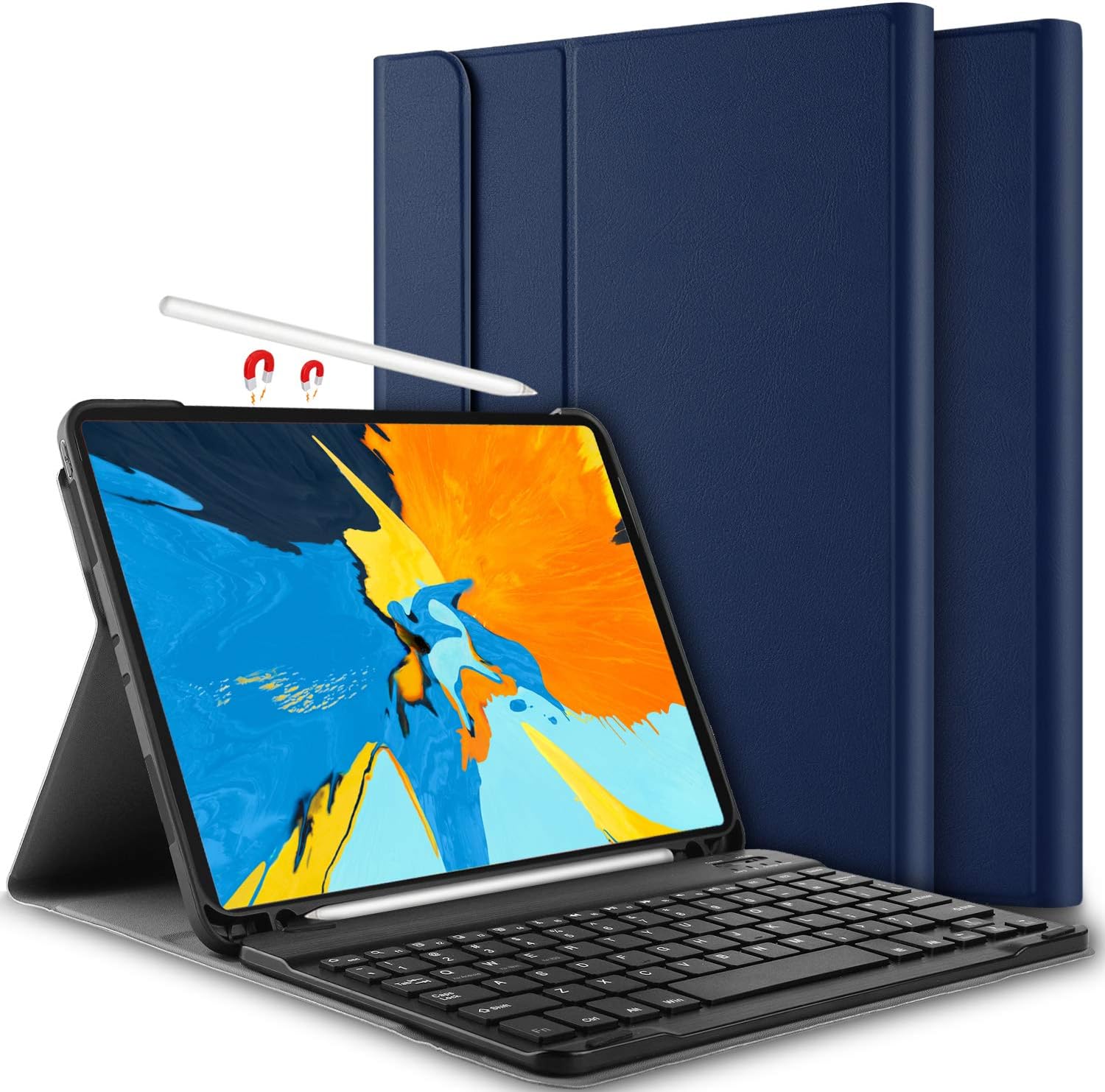 Yocktec Keyboard Case for Apple iPad Pro 11 2018,Ultra-Thin DETACHABLE Bluetooth Keyboard Stand Case/Cover for Apple iPad Pro 11 inch 2018 Tablet(Blue)