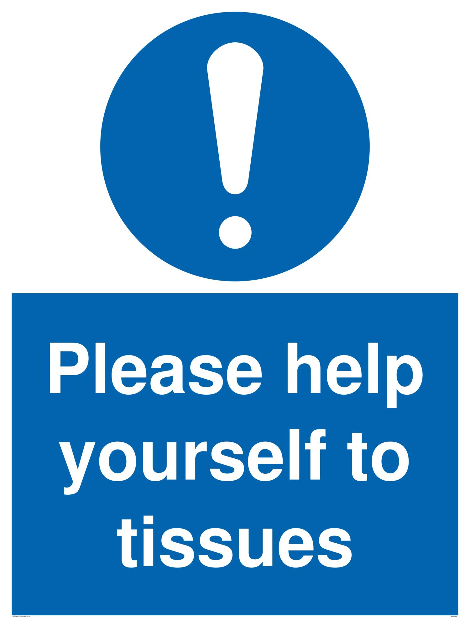 Please help yourself to tissues sign - Aluminium Composite 3mm