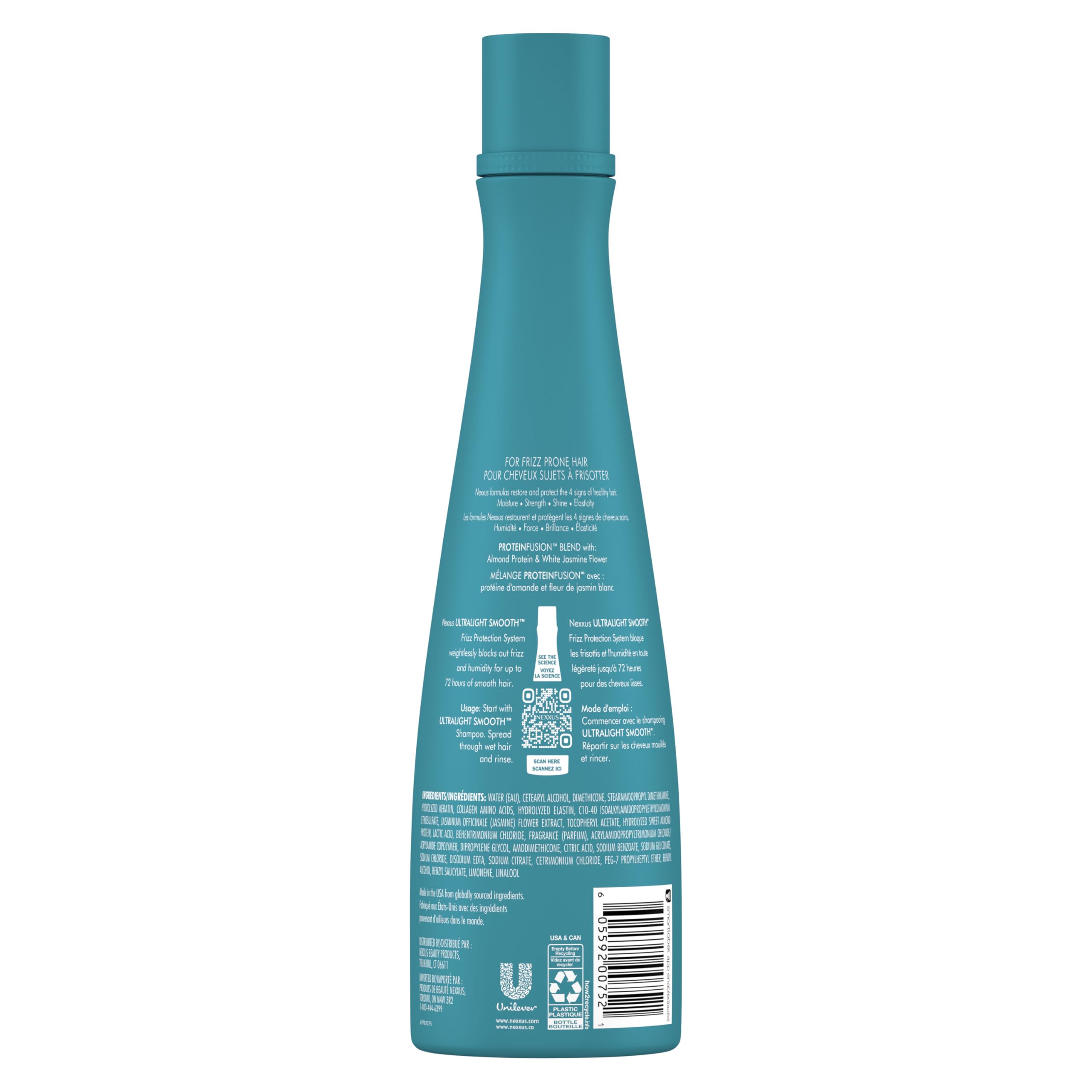 Nexxus Ultralight Smooth Conditioner Weightless for Dry and Frizzy Hair Smooth Hair Treatment to Block Out Frizz Against Humidity 13.5 oz