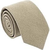 Mantieqingway 2.36'' Solid Color Boys Tie, Cotton Kids Tie Neckties for School Uniforms Party Graduation Wedding (8-12 Ages)