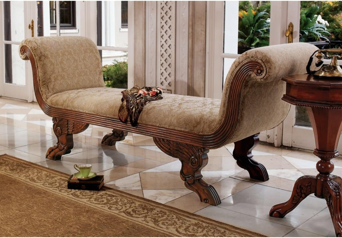 Design ToscanoThe Veronique Chaise, 84", cherry