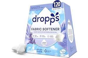 Dropps Laundry Fabric Softener Pods, Lavender Meadow (120 Pods) - Laundry Additive for Softening & Protection - HE Compatible Mineral Based Ingredients Laundry Supplies