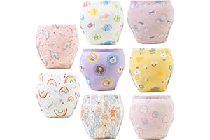 FVOYAPEE Upairy Training Pants Potty Training Underwear for Boys Girls,Toddler Potty Pants for 2T-5T,Soft Absorbent & Leak-Proof with Characters, 100% Cotton Washable (8PCS,S)