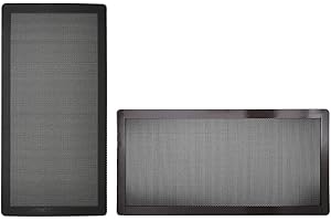 120mm x 2 PC Computer Case Fan Dust Filter Screen Dustproof Case Cover with Magnet, Ultra Fine PVC Mesh, Black Color - 2 Pack