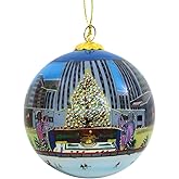City-Souvenirs NYC Rockefeller Center Christmas Ornament 3 Inch Glass Ball New York City Christmas Ornament