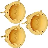 Inlight 4" Junction Box Round Electrical Box for Wall Lights, Old Work Box, UL Listed, 3-Pack, IN-0501-6-3