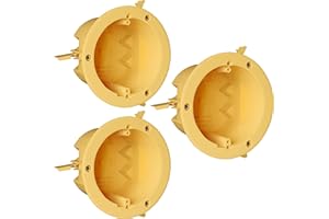 Inlight 4" Junction Box Round Electrical Box for Wall Lights, Old Work Box, UL Listed, 3-Pack, IN-0501-6-3