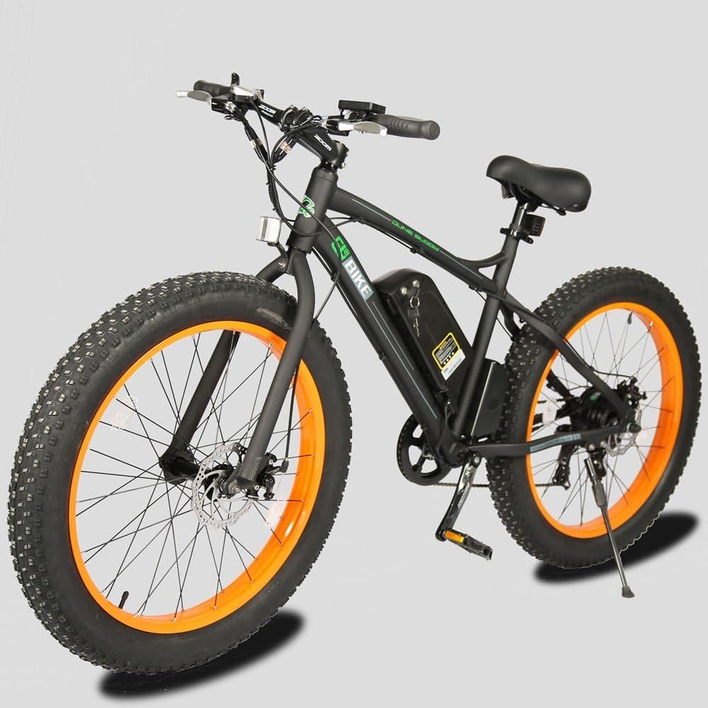 EGO BIKE 26" Updated Fat Tire Bicycle 500W Black/Orange