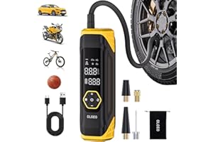 Tire Inflator Portable Air Compressor, 180 PSI Air Pump for Car, 8X Faster Portable Air Compressor with Digital Pressure Gaug