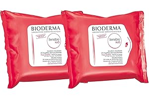 Bioderma Sensibio H2O Duo - Biodegradables Wipes - Cleansing and Make-Up Removing - Skin Soothing - for Sensitive Skin - 2x25
