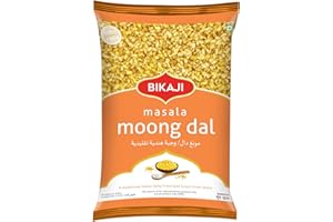 Bikaji Moong Dal – 7.05 oz (200g) Pack| Salty & Crispy Moong Dal Party Mix Indian Snacks| Ready to eat Roasted MoongDal split Green Gram for Tea-Time, Bar Snacks, Mug Dal Everyday Crunch Paasi Paruppu