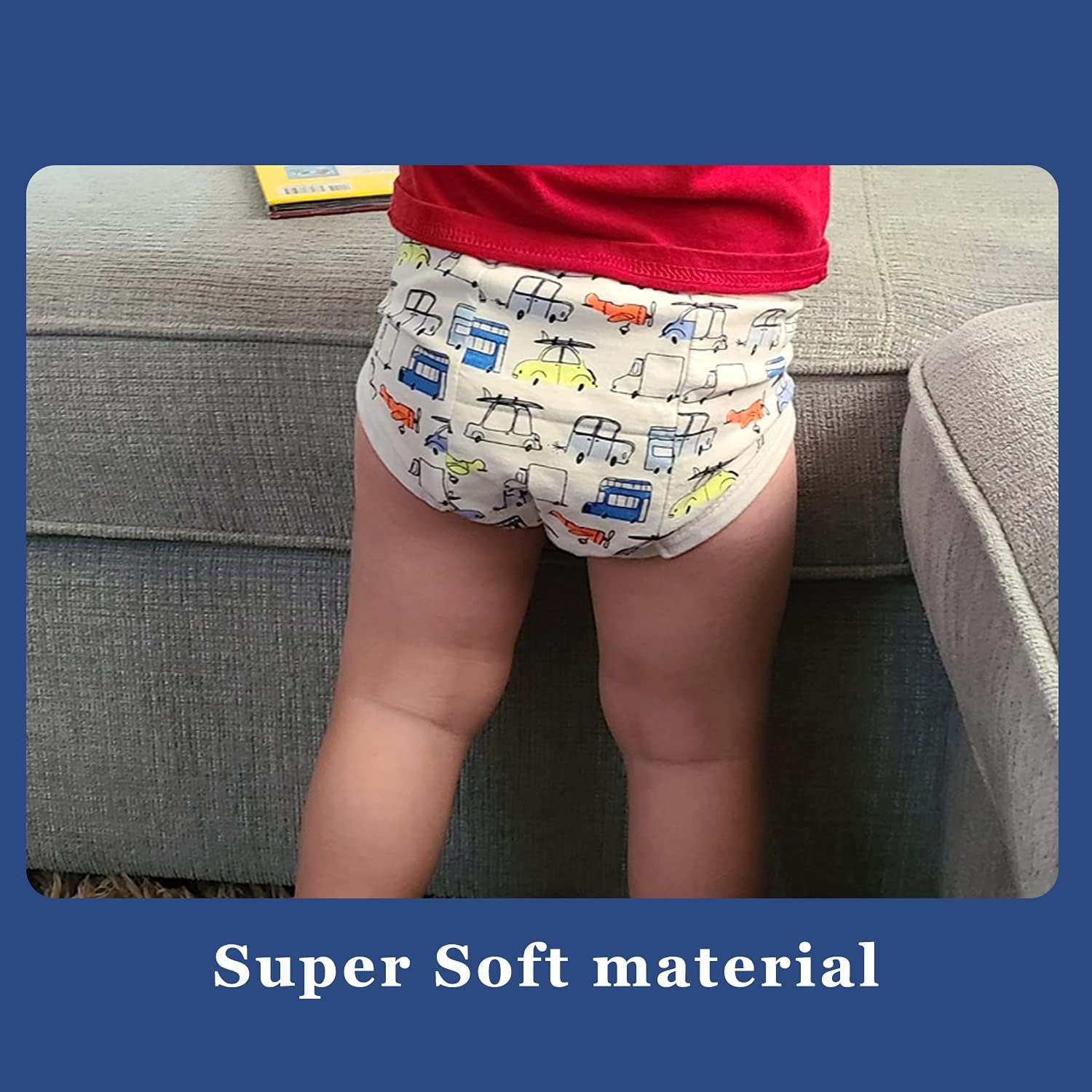 Yinson 6-Pack Padded Toddler Cotton Potty Training Pants Underwear for Baby Girls and Boys 12M-5T: Clothing