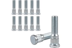 Lakapre 12Pcs 1/2"-20 UNF Wheel Studs for Trailer, 0.617" Spline & 0.77" Head, 2.2" Length Compatible with Lippert Axles 3500 lb, for Dexter Axles 4400 lb,Grade Trailer Lug Bolts & Wheel Studs