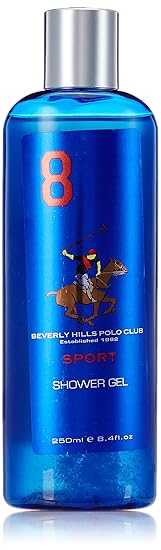 Beverly Hills Polo Club Sports Shower Gel for Men, No 8, 250ml