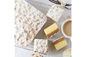 Dulcet Gift Baskets Old Fashioned Favorite Crumb Cake Gift Box of 2 Trays of 8x8 Dessert Cake for Holidays, Birthday, Sympathy, Get Well, & Family or Office Gatherings for Men & Women