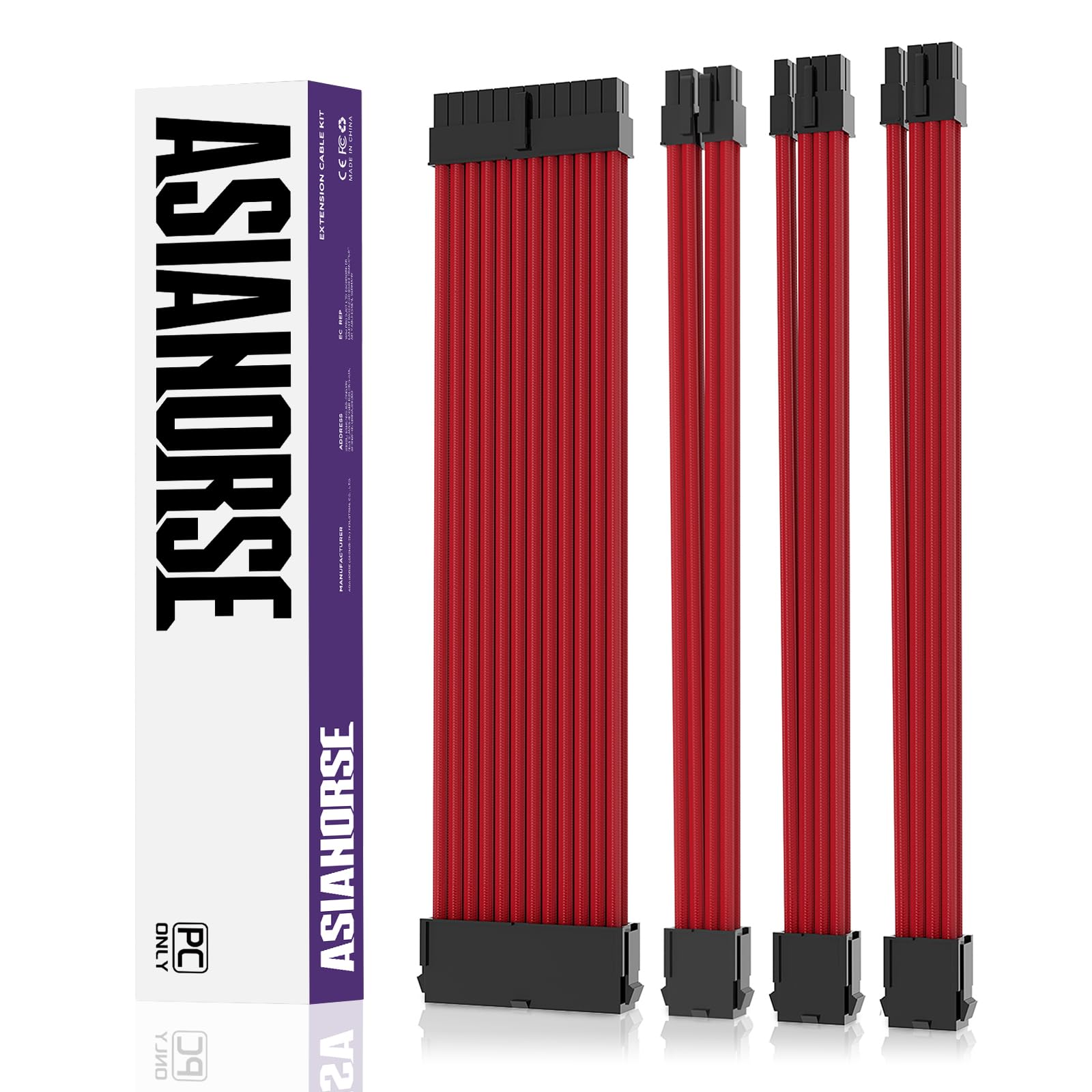 AsiaHorse 18AWG PSU Cable Extension Sleeved Custom