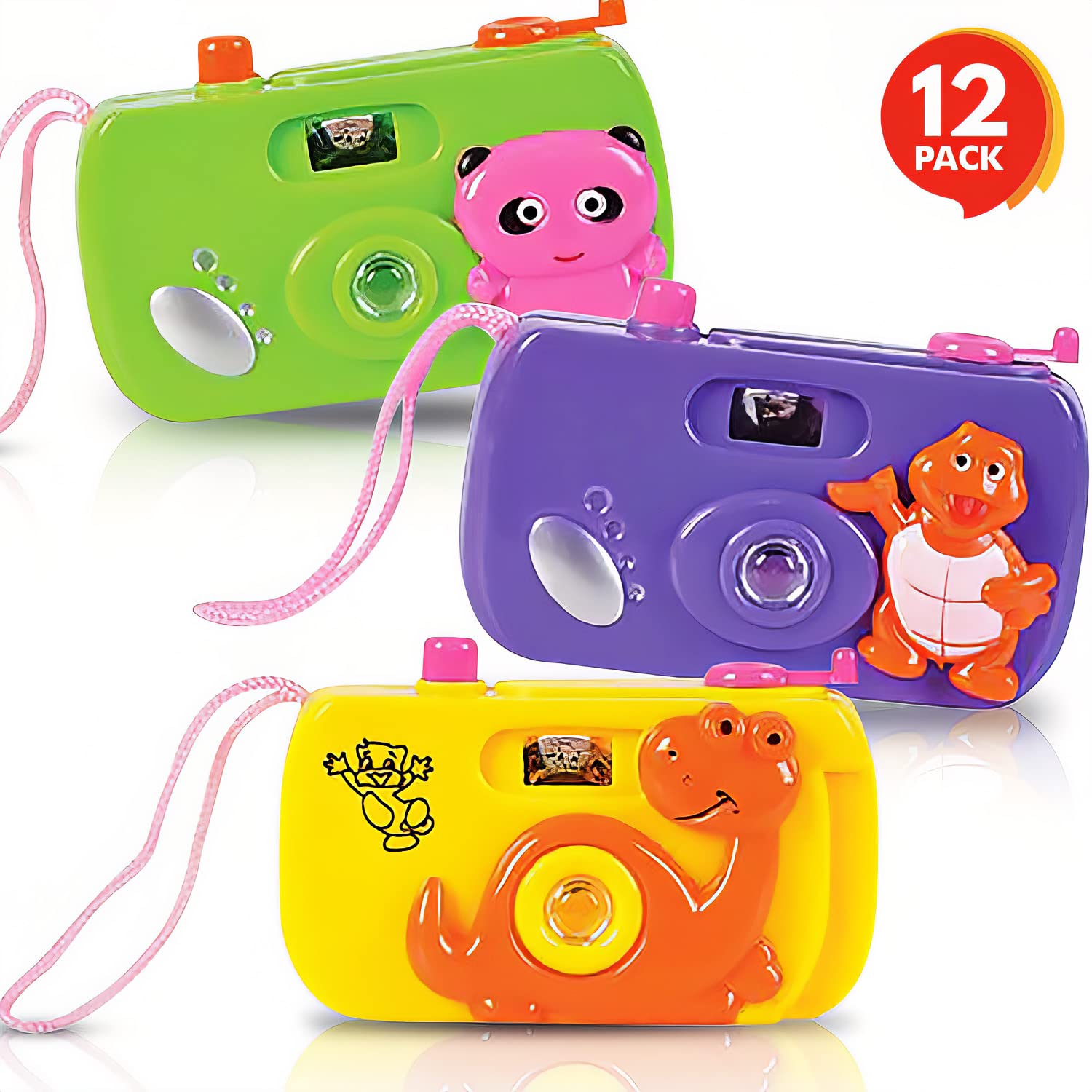 ArtCreativity Kids Camera Toy Set with Images in Viewfinder (12PCs) Pretend Play for Toddlers, Great for Birthday Party Favors for Kids 3-5, Goody Bags Birthday Gifts, Goody Bag Stuffers