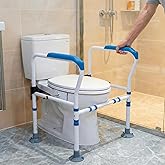 FrenzyBird Safety Rails for Seniors, Toilet Handles for Elderly and Disabled，Collapsible，Bottom Sucker，Can Hold 350 pounds