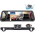 Backup Camera Mirror Easy Set-up: Plug and Play HD 1080P Clear Image Color Night Vision Rear View Mirror with License Plate Camer DIY Guide Lines Waterproof for Car/Truck/SUV/Minivan LeeKooLuu LK1