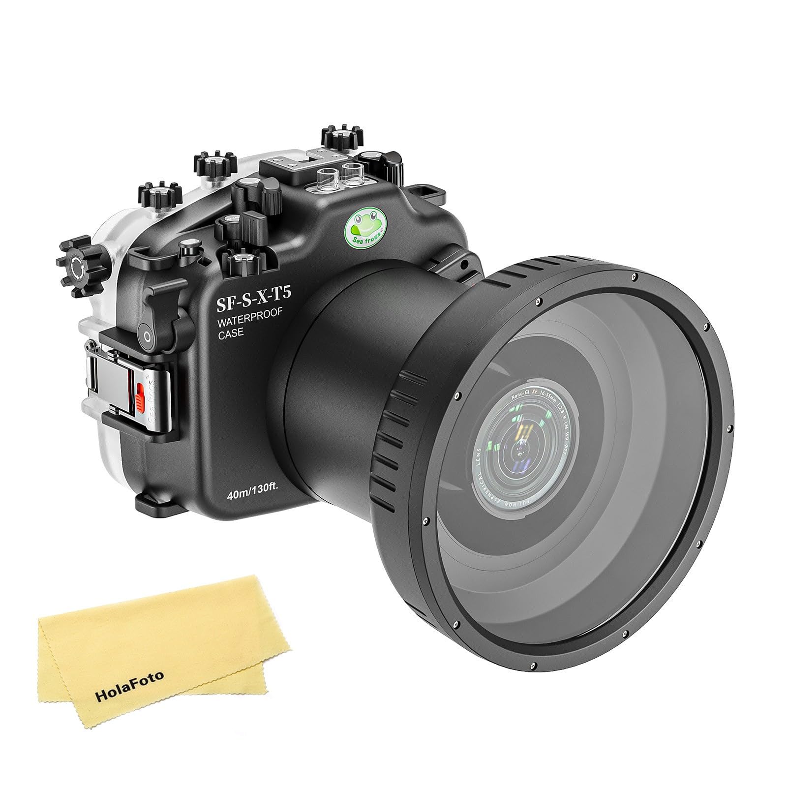 Seafrogs Underwater Housing for Fuji XT5 [40M/130FT] Waterproof Diving Camera Case for Fujifilm xt5 with PL Long Port for XF 16-80mm f/4 R, XF 18-55mm f/2.8-4 R, XF 16-55mm f/2.8 Lens