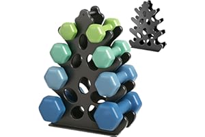 JOSMIMIC 5-Tier | 4-Tier Dumbbell Rack Only Weight Racks For Free Weights Dumbbell Tower (No Dumbbells Rack Only)