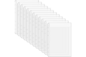 Antner 12PCS A5 Binder Pockets No Zipper 6-Hole Budget Cash Envelopes for Small Refillable Notebook, Zipless A5 Planner Inserts Binder Pouches Loose Leaf Money Organizer Bags for Saving Challenge