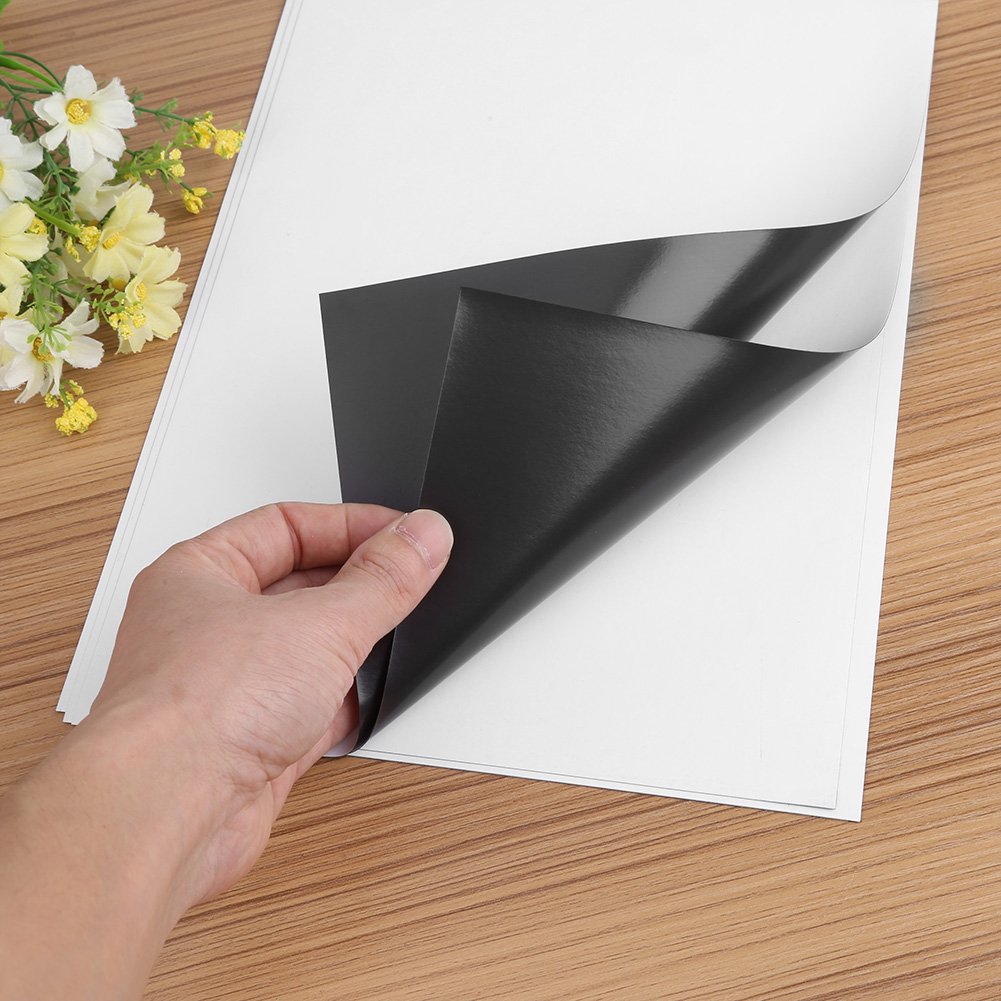 Inkjet Printing Sheet, 5 Pieces A4 Magnetic Paper for Common Inkjet Printers 210 * 297 mm (White) - Image 5