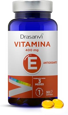 Vitamina E Natural 400mg Drasanvi Alta Potencia en 90 Perlas Sin Gluten
