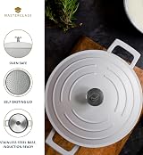 MasterClass Cast Aluminium Shallow Casserole Dish Grey Ombre 28cm 4L Gift Boxed view 4