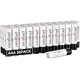 PKUNIN AAA Batteries 36 Pack Alkaline 1.5V Triple A Batteries | AAA Battery Long Lasting 3A LR03 Battery for Household and Office Devices 10-Year Shelf Life