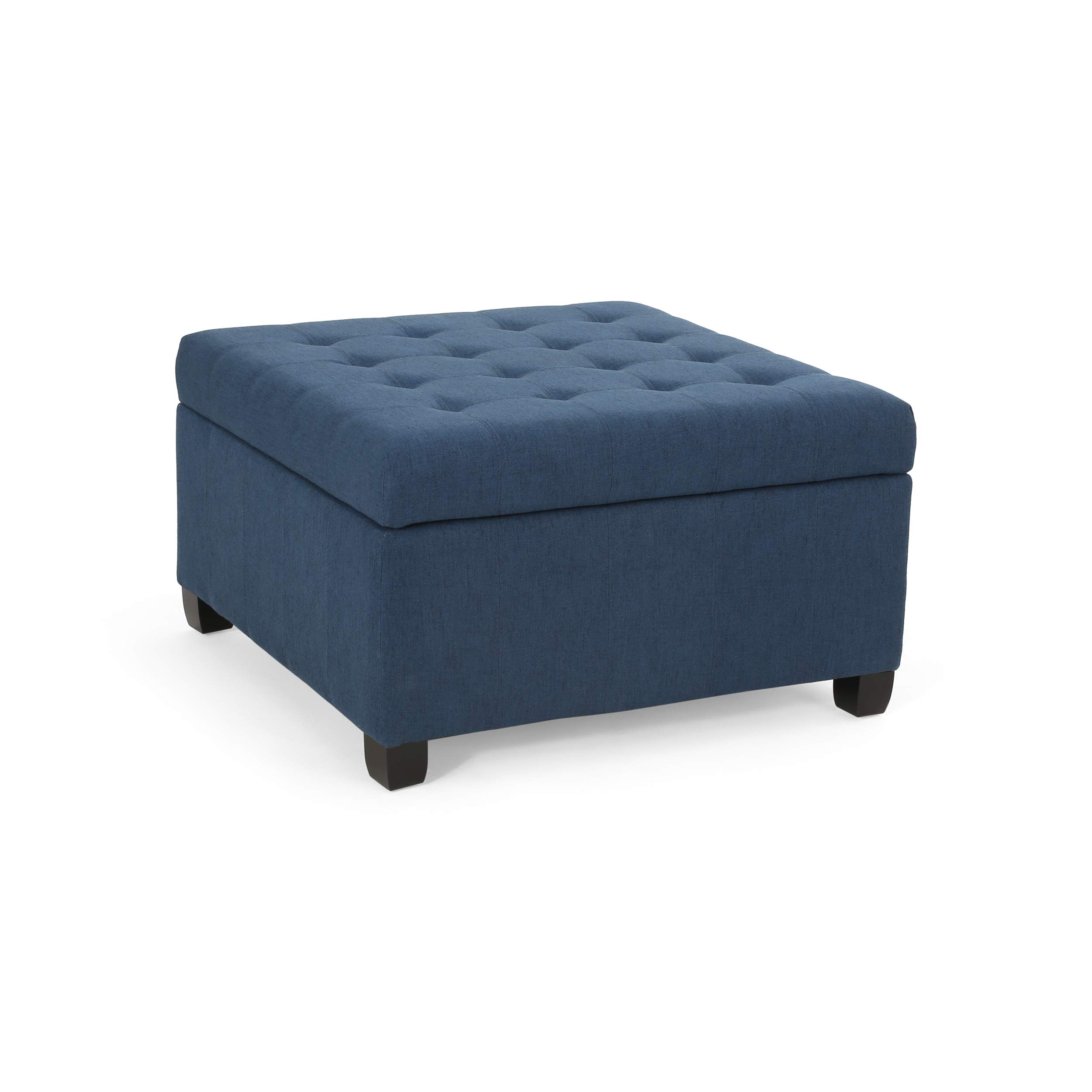 Christopher Knight Home Hedda Tufted Fabric Storage Ottoman Image Christopher Knight Home Hedda Tufted Fabric Storage Ottoman Image