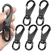 Swivel Snap Hooks, 3.5”Swivel Hooks, 5 Pcs Swivel Carabiner, Stainless Steel Swivel Eye Snaps, 95 LBS Heavy Duty Snap Hook for Marine, Sports, Luggages, Pets, Keychains, Flag Clips For Flagpole