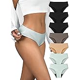 TIICHOO Period Underwear for Women Heavy Flow Seamless Period Bikini Panties Leakproof Underwear 7 Pack