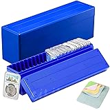 Lancisism 2 Pcs Blue Coin Slab Storage Box with