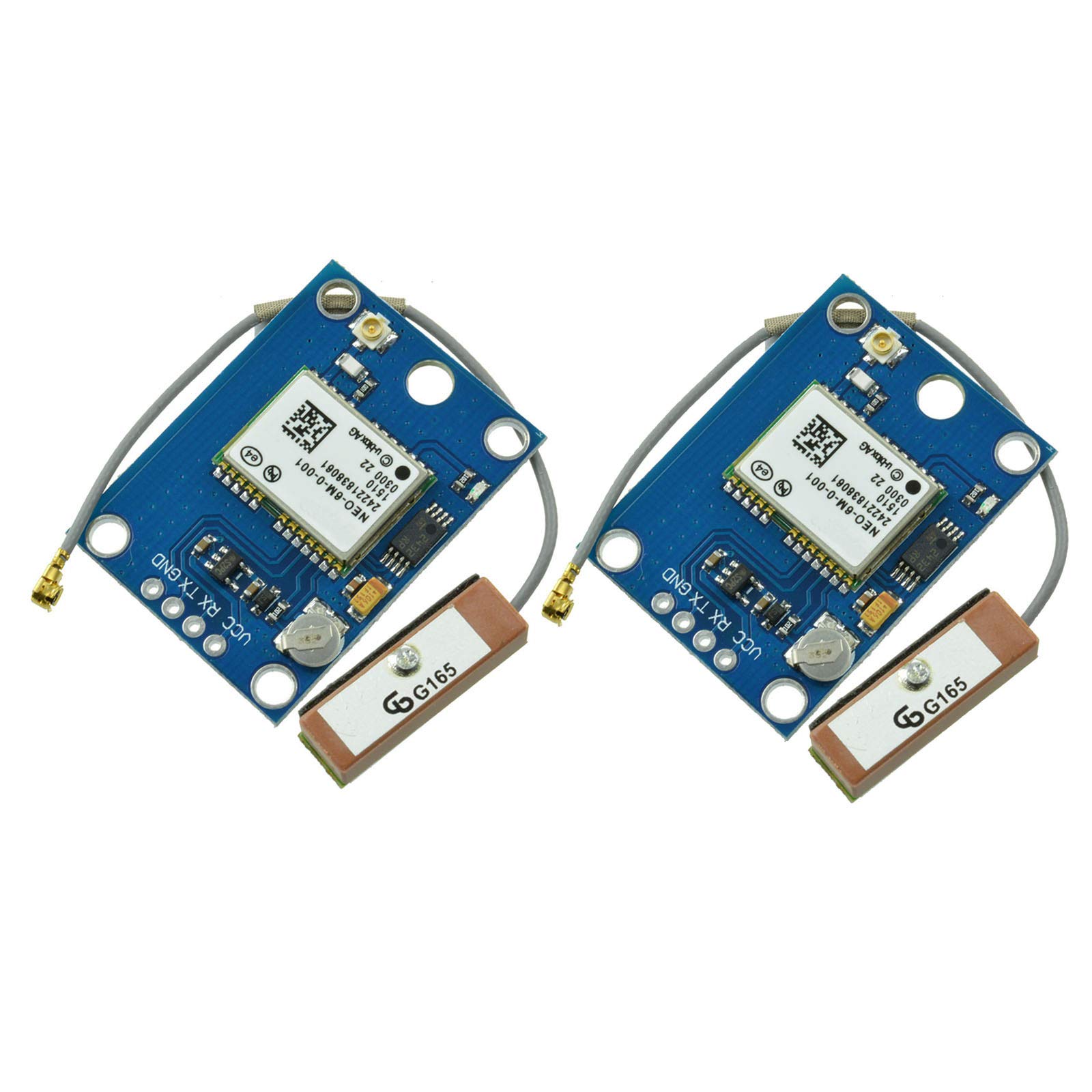 Aideepen 2PCS GPS Module, GY-GPS6MV2 NEO-6M Position Module with Antenna Flight Controller GPS Board for MWC IMU APM2
