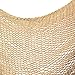 Sunnydaze Caribbean-Style Hanging Rope Hammock Chair Swing with Adjustable Stand - 300-Pound Capacity - Tan
