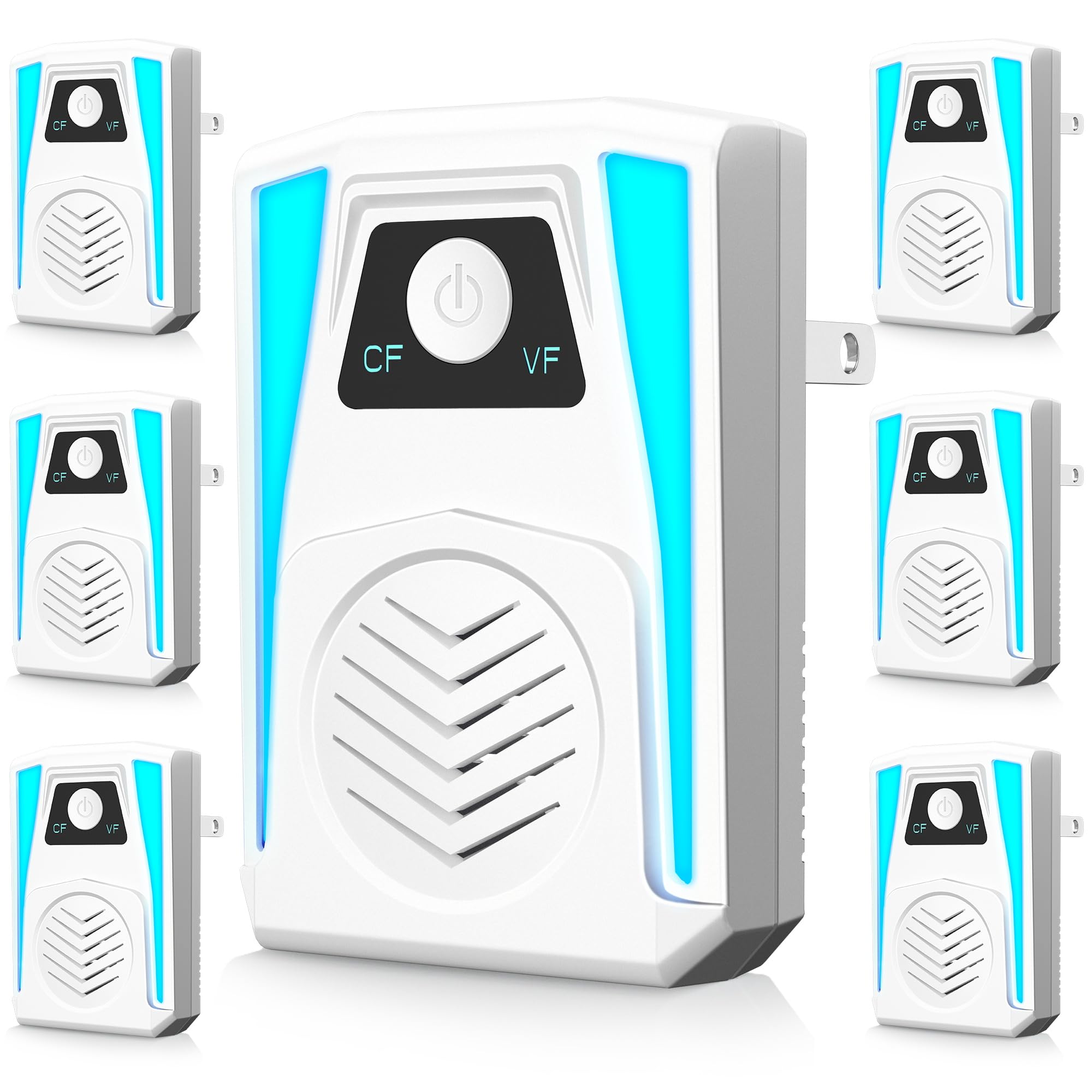 Photo 1 of (2025 Upgraded) Ultrasonic Insect & Pest Indoor Repeller, Plug-in Control Electronic Repellent for Roach, Spider, Ant, Rodent, Mouse, Bugs, Mosquito, Mice, 2 Mode Switching (6 Pack)