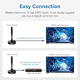 Chaowei 120 Miles Freeview Portable TV Aerial with Magnetic Base High Gain view 5