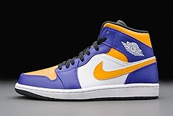 Jordan mens Nike Air 1 Mid Shoes, Dark