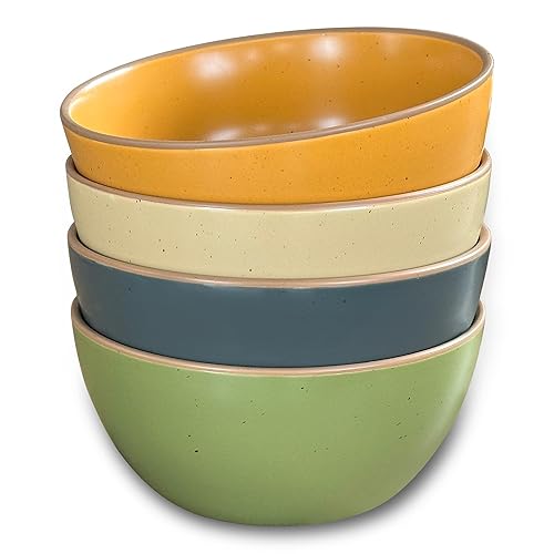 Mora Ceramic Artisan Matte Bowls For Kitchen 28oz Bowl Set of
