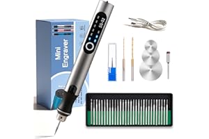 VQVYBXN USB Rechargable Engraving Machines Pen with 35bits,Mini Electric Engraver Etching Machines Cordless Rotary Tools Engraved Jewelry Stone Metal Plastic Wood Resin Model