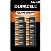 Duracell Coppertop Alkaline-Manganese Dioxide AA Battery, 1.5V, (Pack of 48)